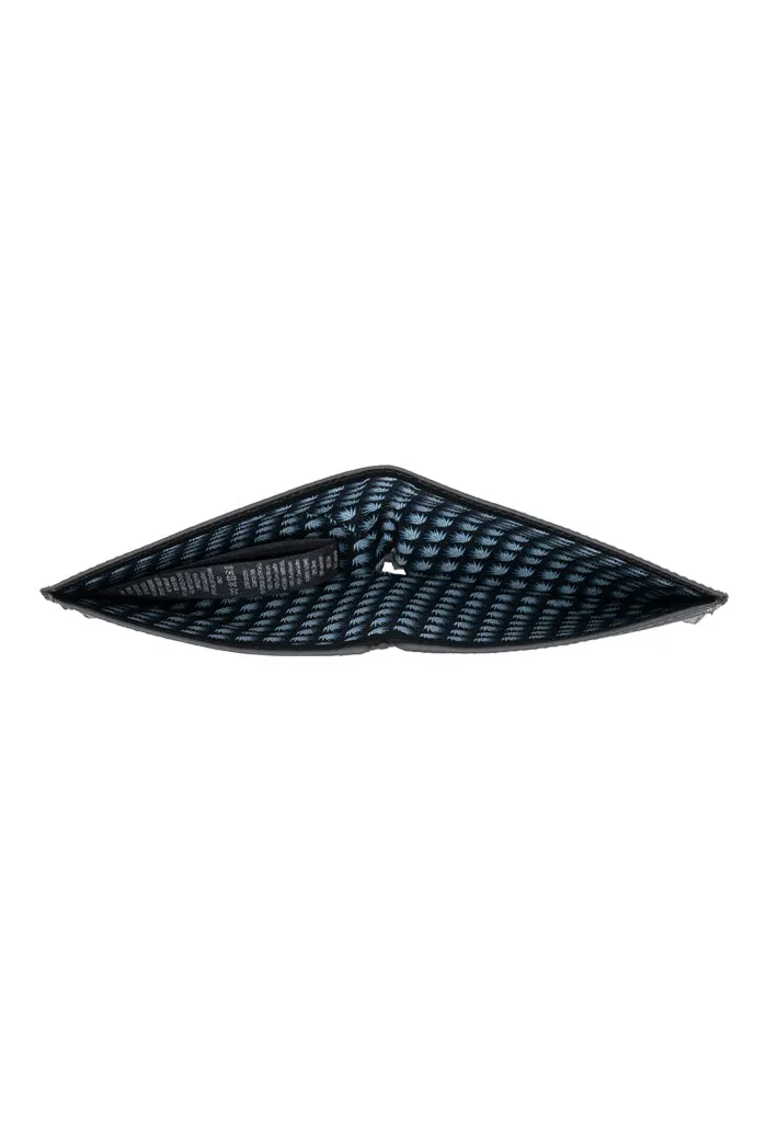 Cartera Ribete Gris Agaves Negro