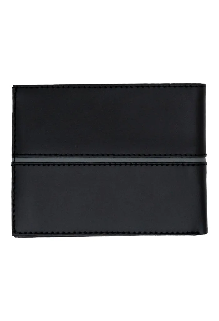Cartera Ribete Gris Agaves Negro