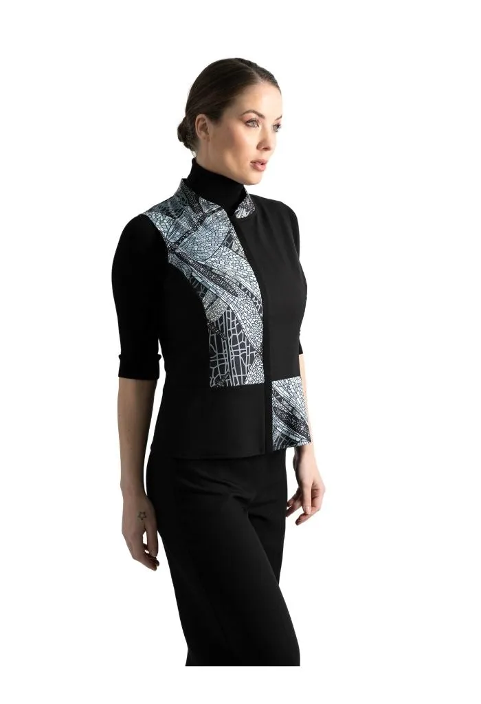 Chaleco Combinado Libélula Negro/Gris