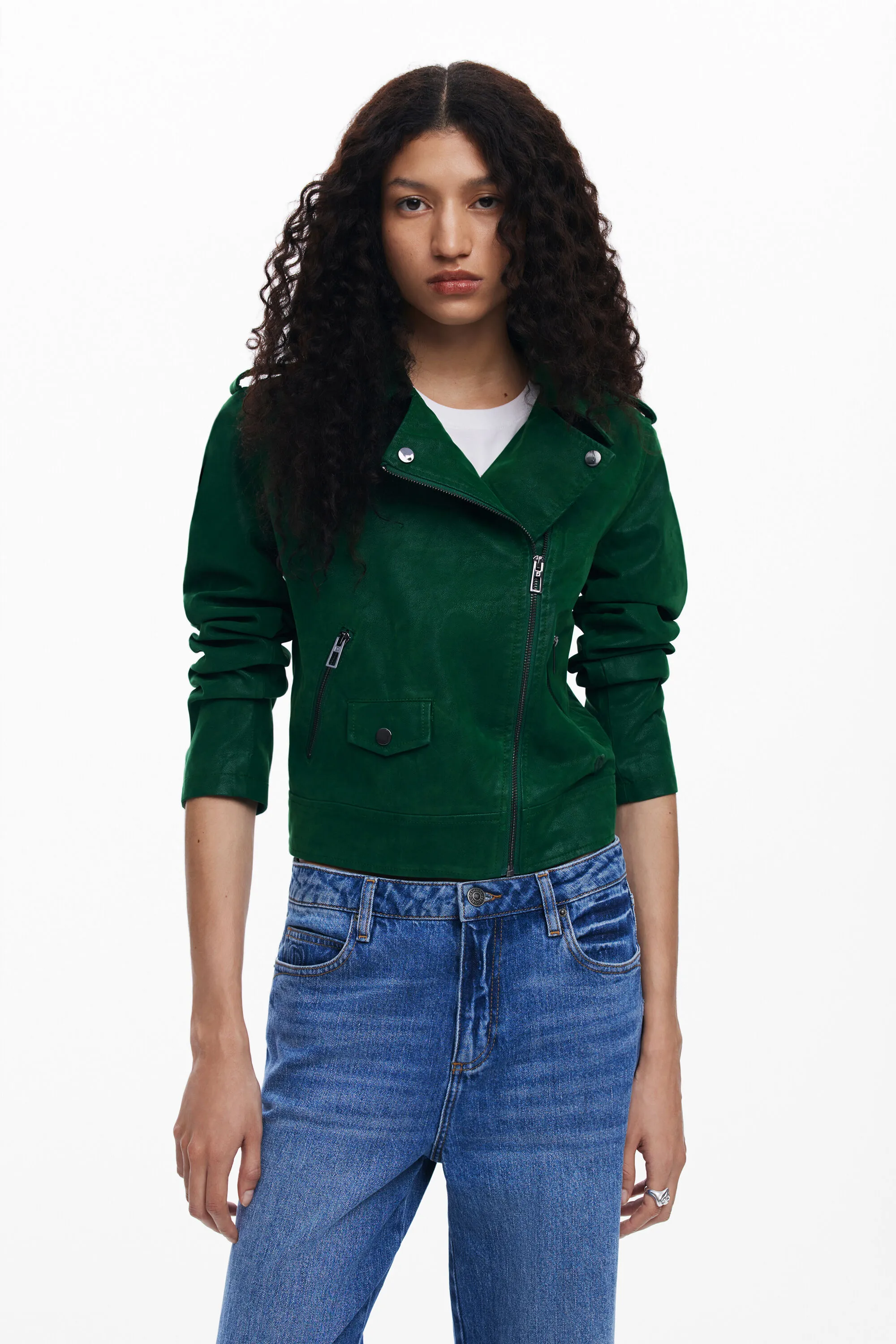 Chaqueta biker textura