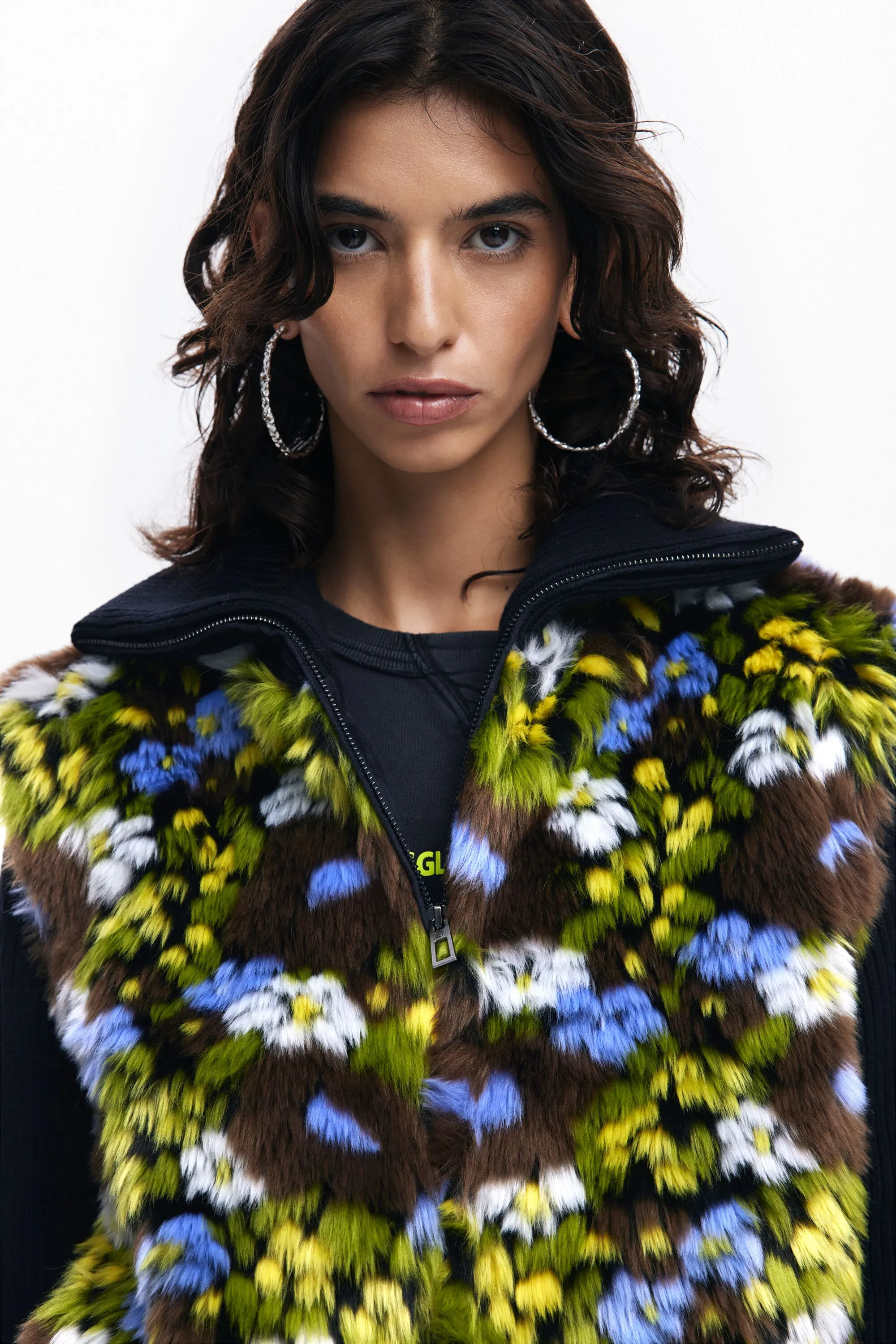 Chaqueta combinada flores