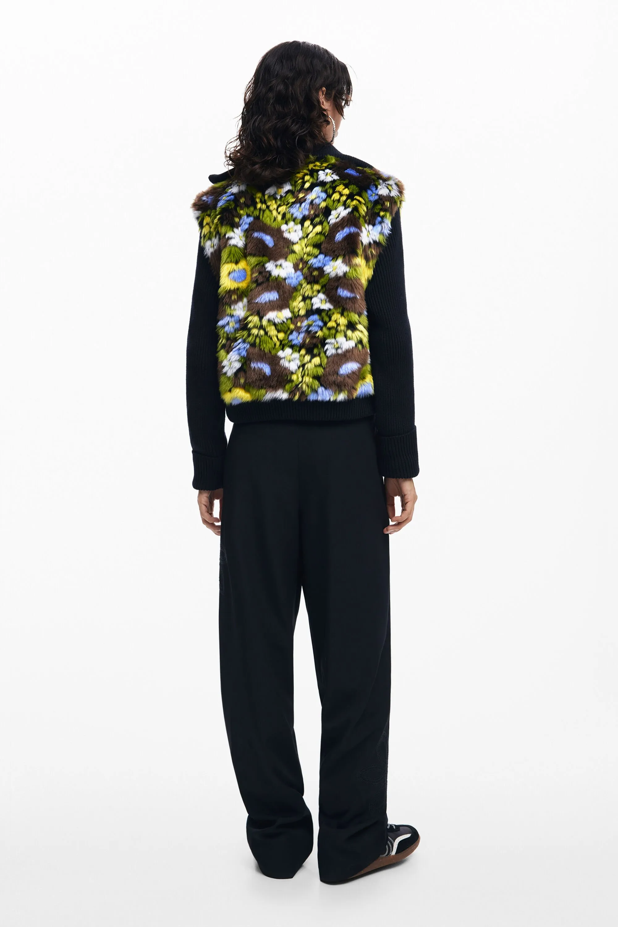 Chaqueta combinada flores