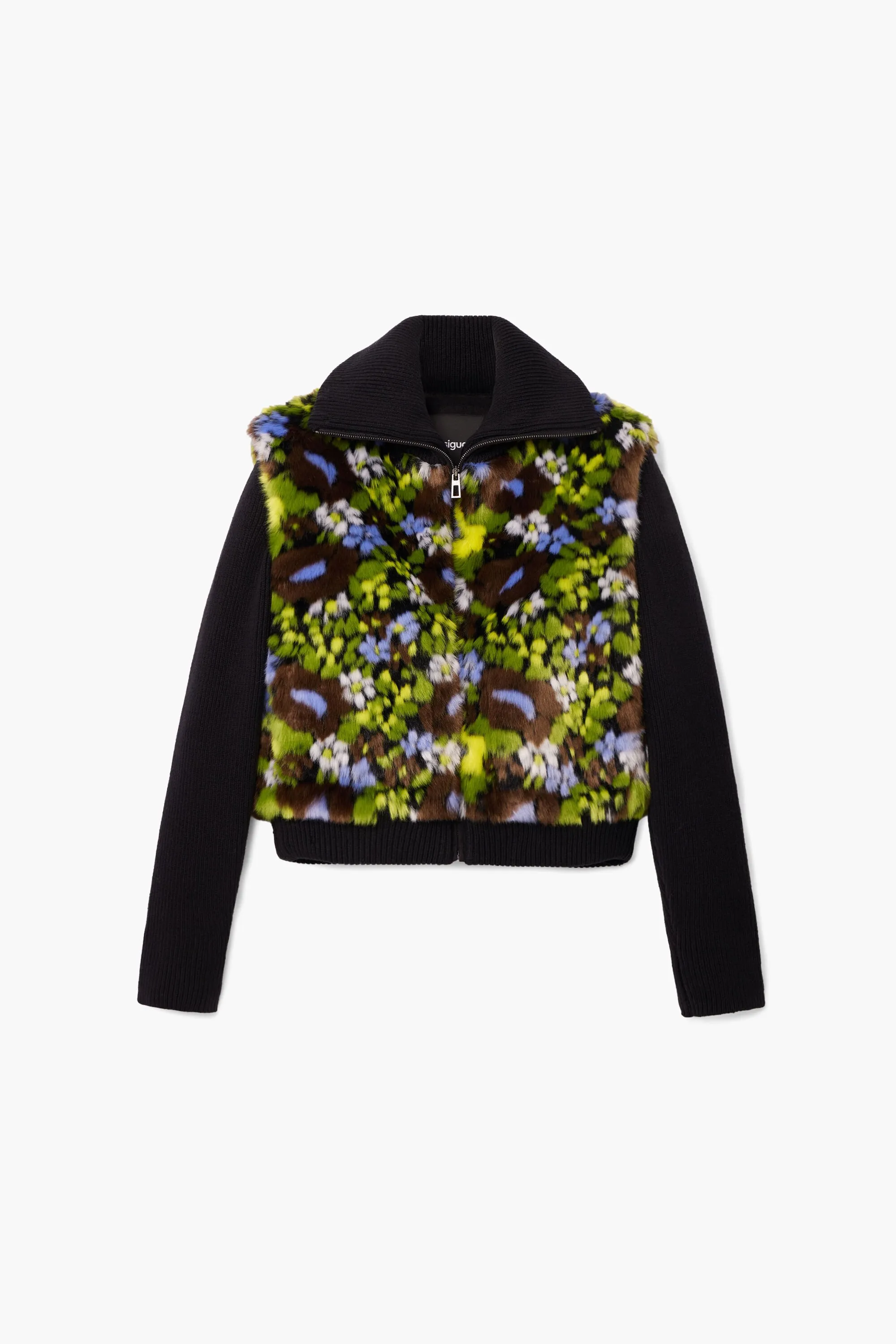 Chaqueta combinada flores