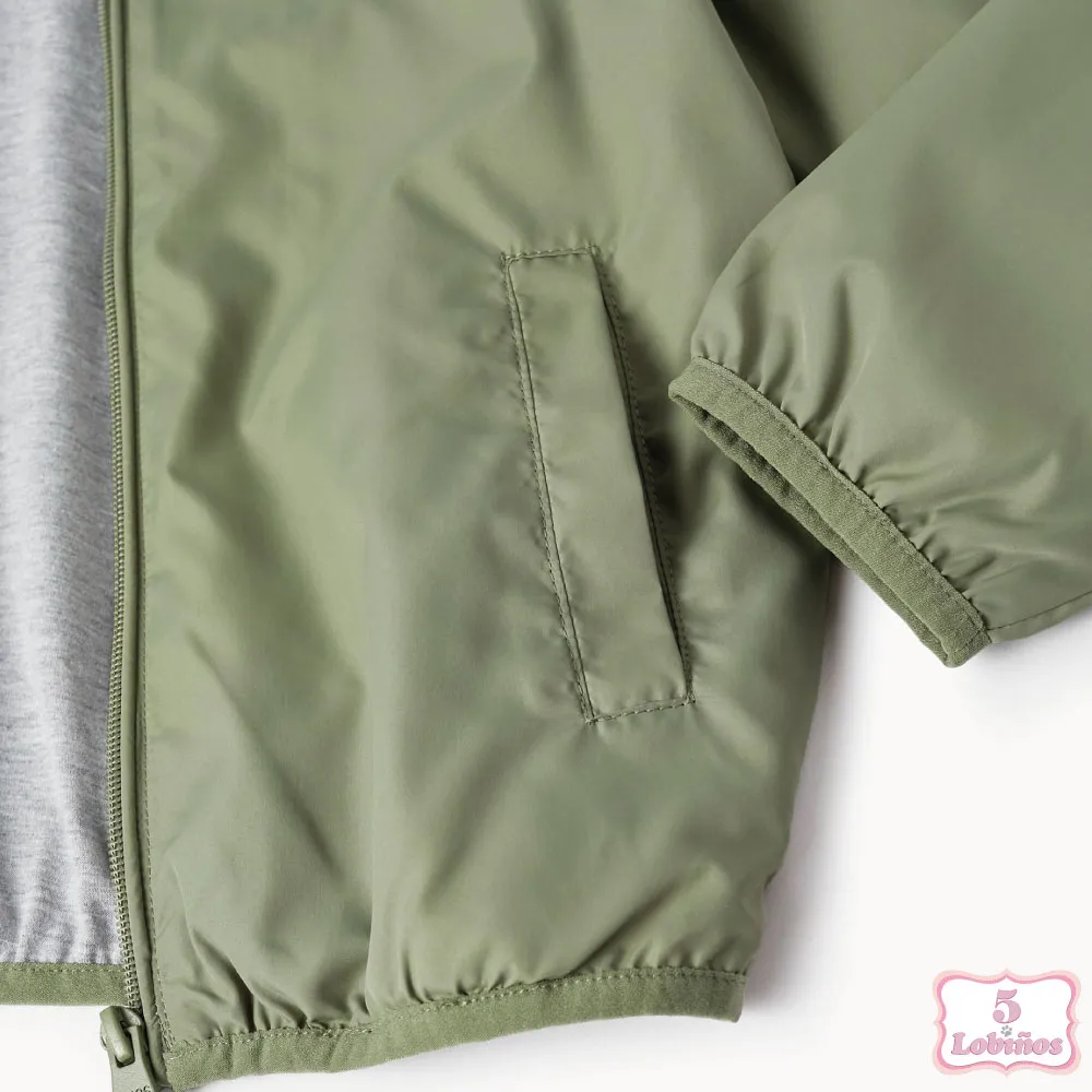 CHAQUETA CORTAVIENTOS NIÑO VERDE ZIPPY