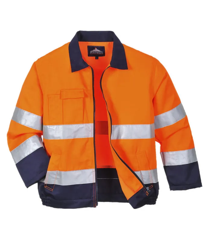 Chaqueta de trabajo moderna múltiples bolsillos de polialgodón, de alta visibilidad PORTWEST TX70