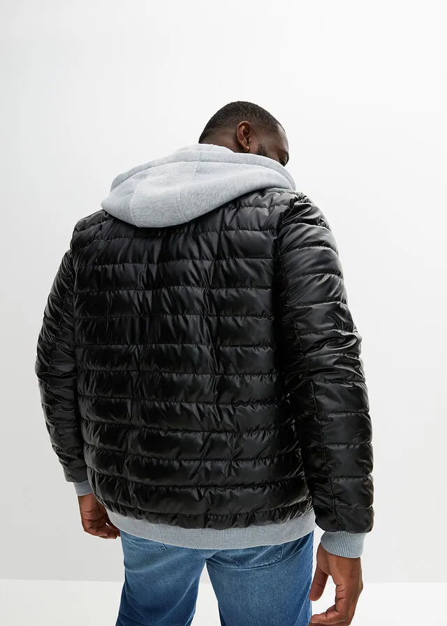 CHAQUETA GUATEADA NEGROGRIS CLARO JASPEADO