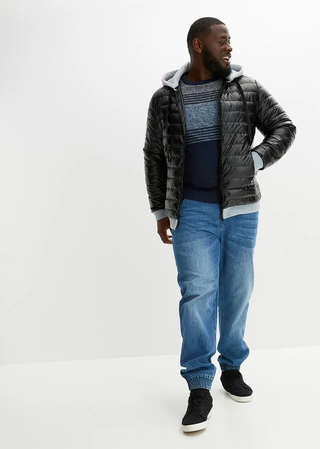 CHAQUETA GUATEADA NEGROGRIS CLARO JASPEADO