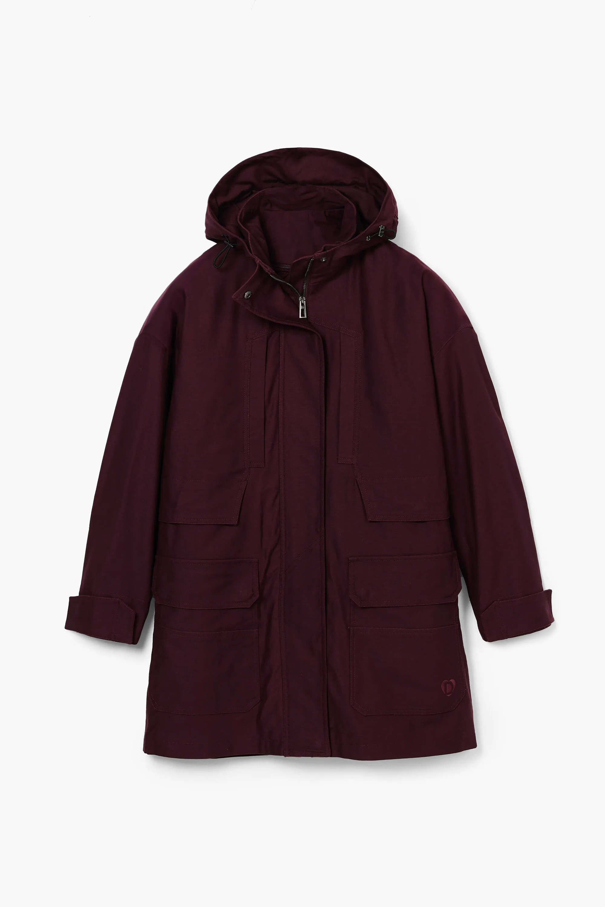 Chaqueta larga parches