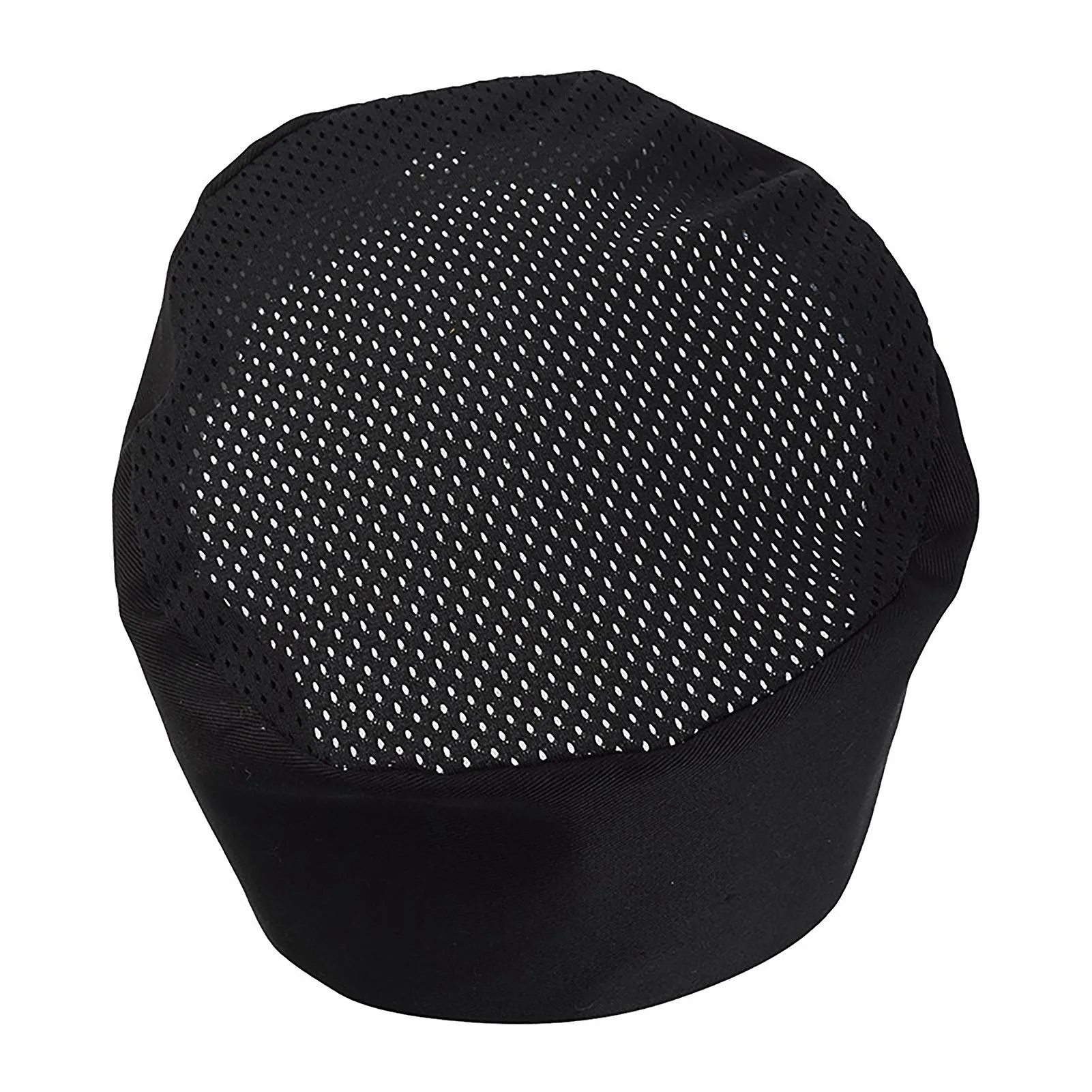 Chef Hat Adjustable Size Top Vent Breathable Cotton Polyester Fiber Black Chef Cap for Restaurant