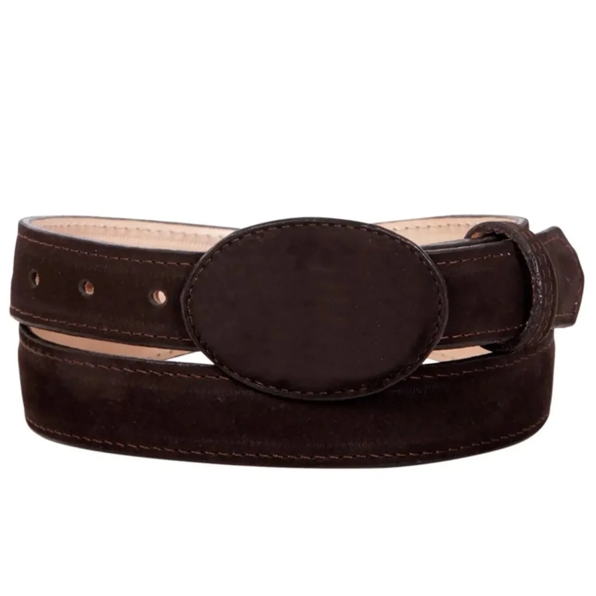 CINTO VAQUERO PARA MUJER DE CUERO NOBUCK ORIGINAL COLOR CHOCOLATE GEN43213