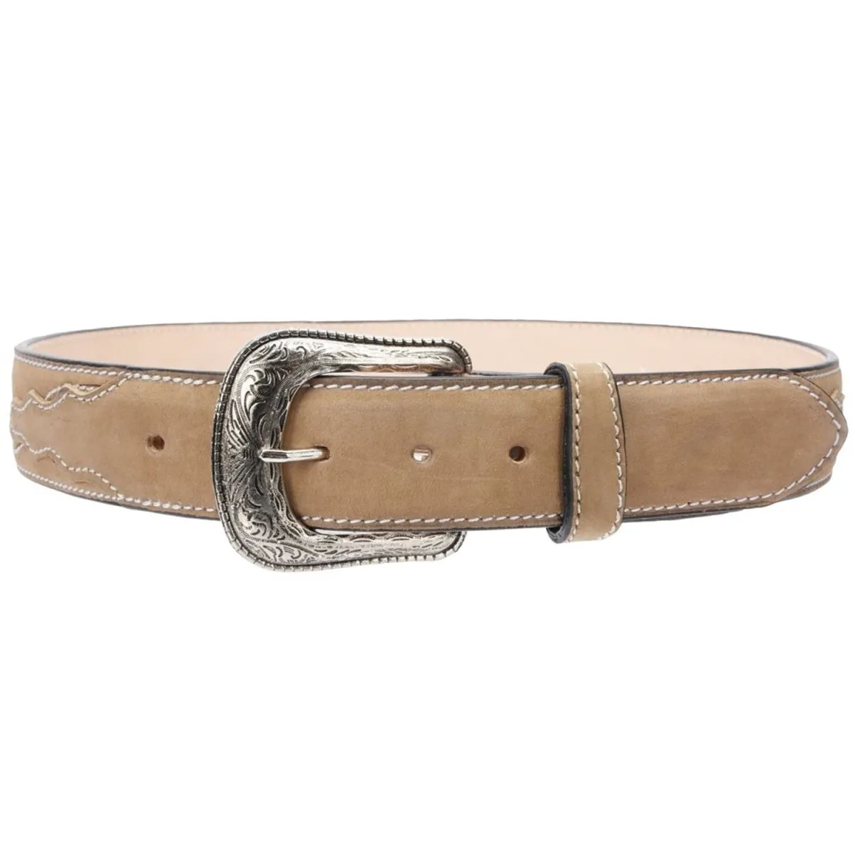 CINTO VAQUERO PARA MUJER DE CUERO ORIGINAL COLOR BEIGE WD1590
