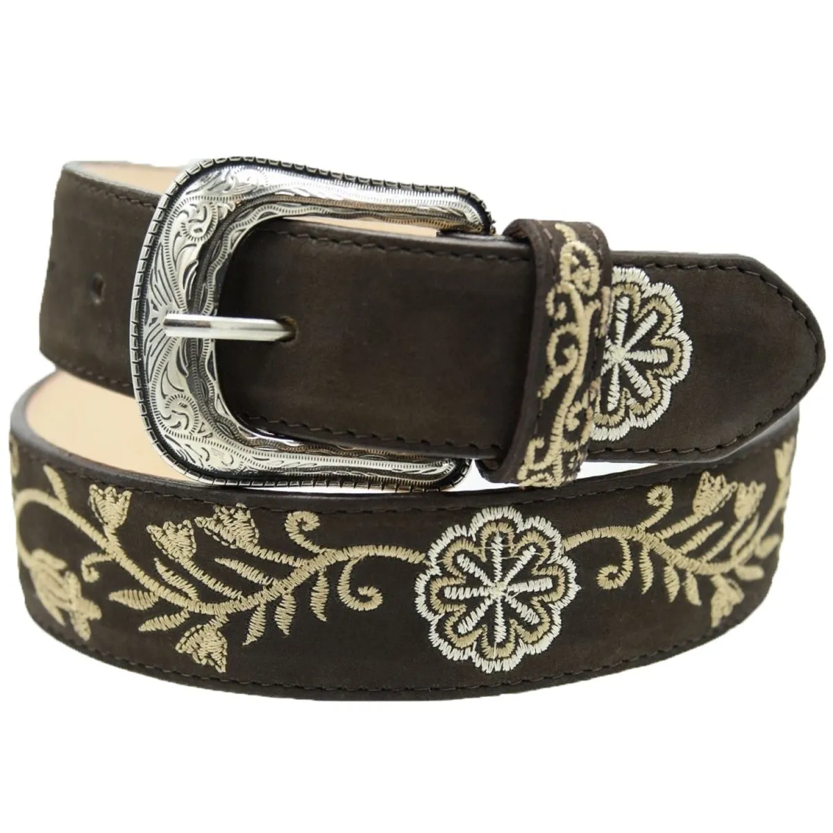 CINTO VAQUERO PARA MUJER DE GAMUZA ORIGINAL COLOR CHOCOLATE WD1596