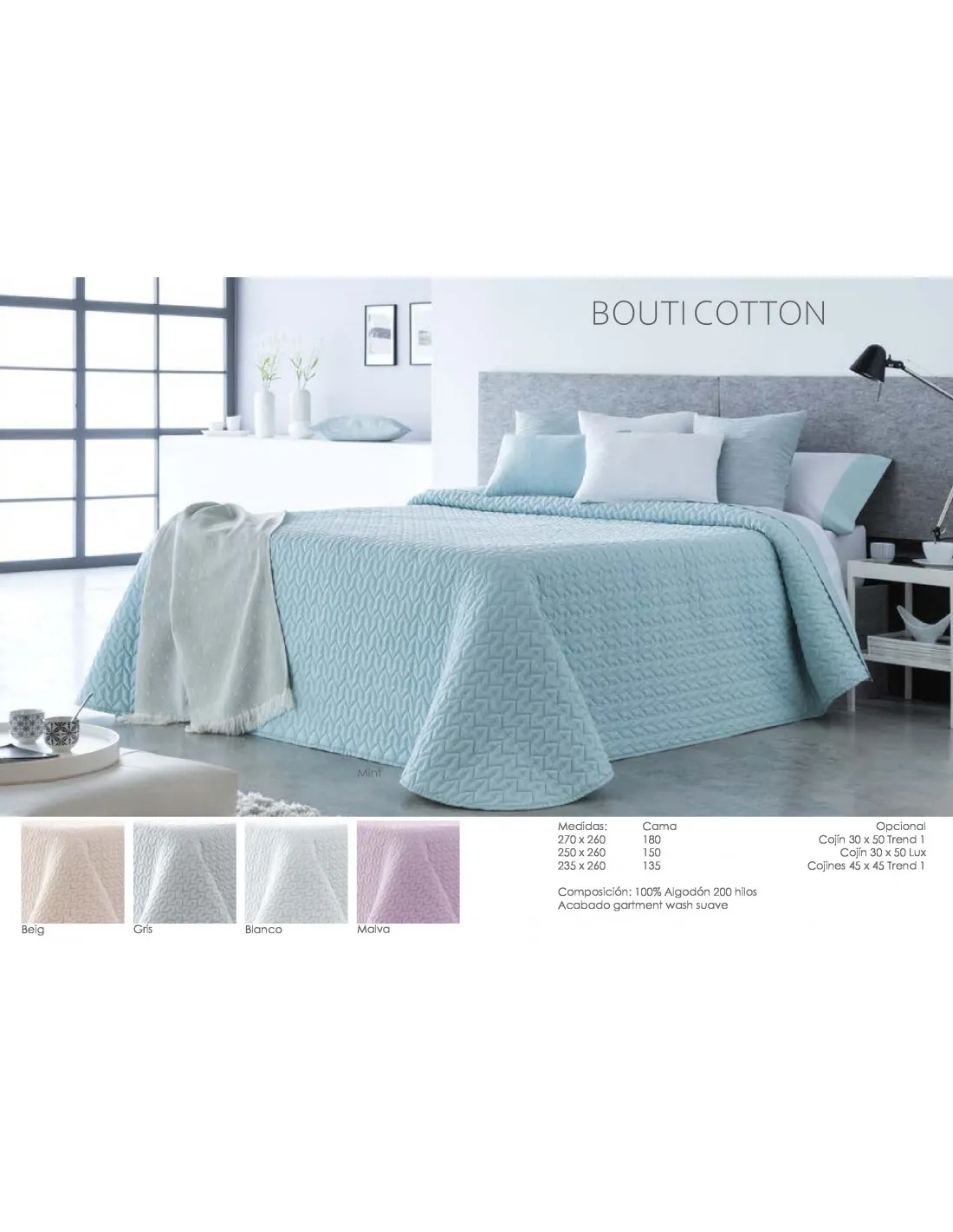 COLCHA COPRILETO BARBERA COTTON ZIG