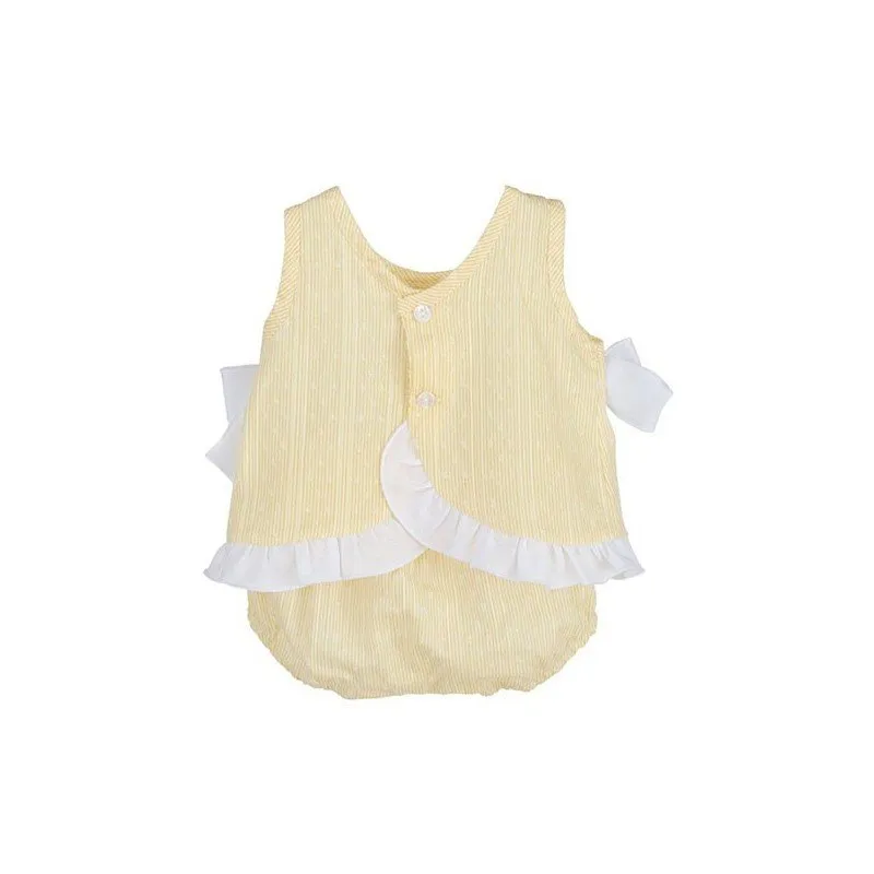 Conjunto bebé niña amarillo Lazos