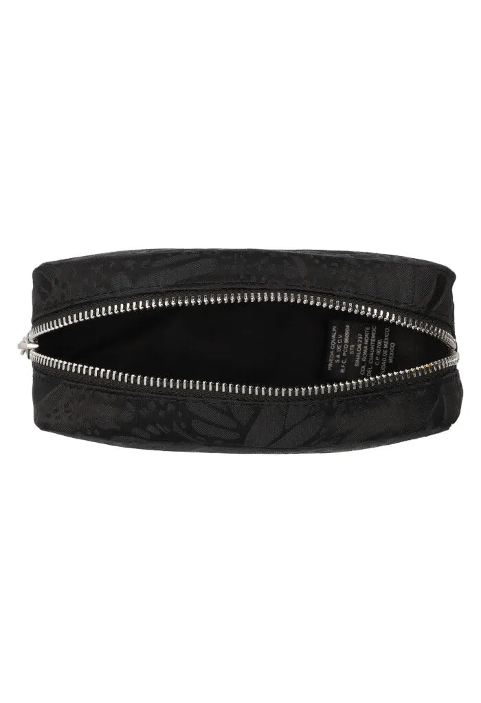 Cosmetiquera Nan Jqd Mariposa Vitral Negro/Gris
