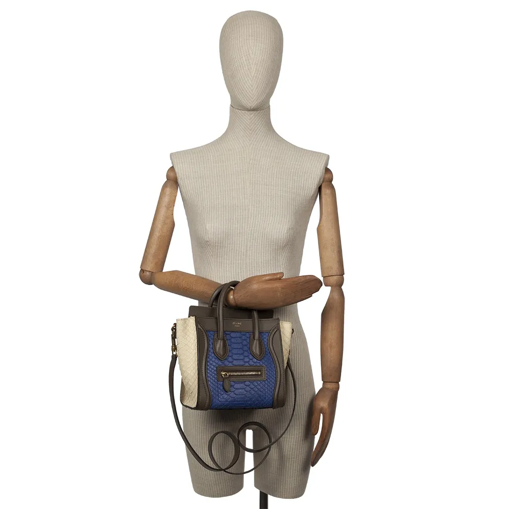 Céline  Nano Luggage Pitón Tricolor