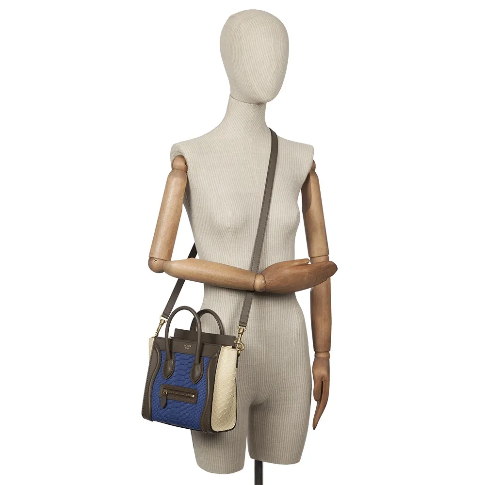 Céline  Nano Luggage Pitón Tricolor