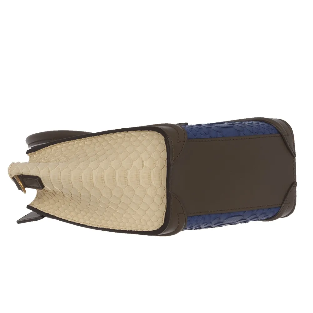 Céline  Nano Luggage Pitón Tricolor