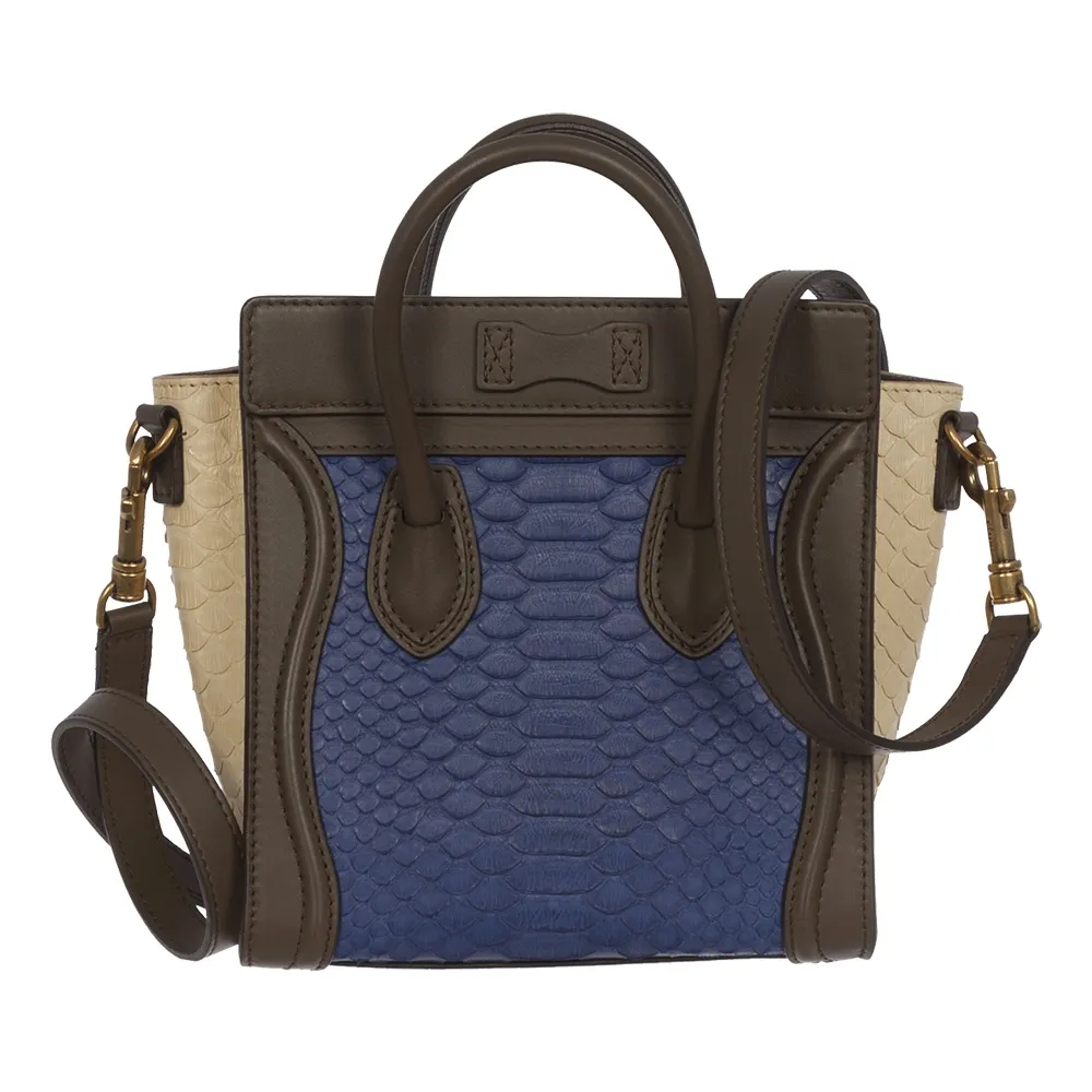Céline  Nano Luggage Pitón Tricolor