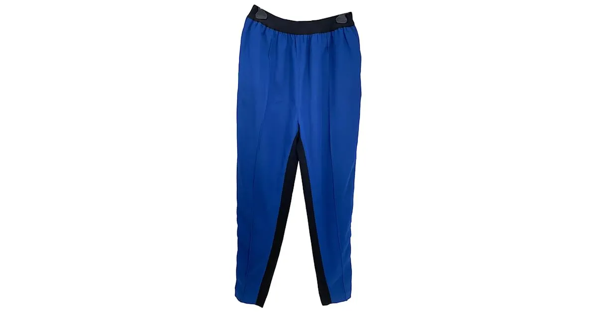 Céline Pantalón CELINE T.fr 36 SINTÉTICO Azul 