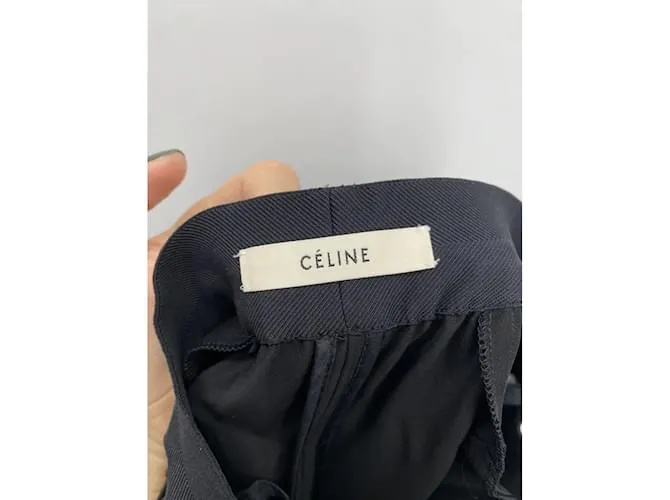 Céline Pantalón CELINE T.fr 36 SINTÉTICO Azul 