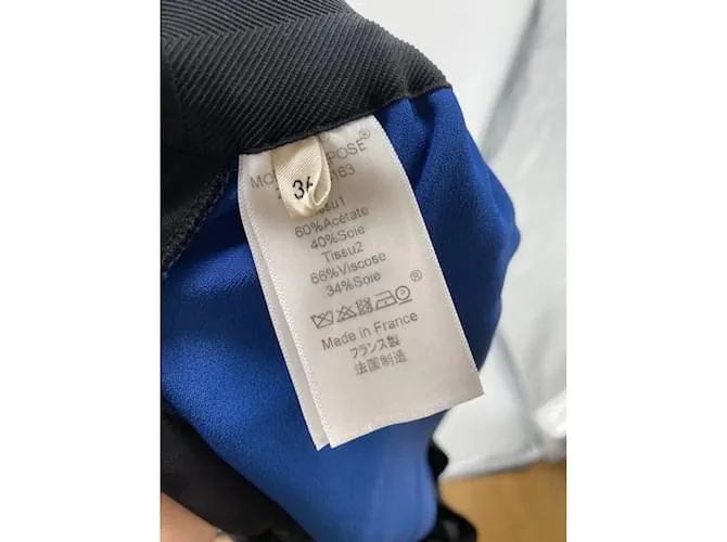 Céline Pantalón CELINE T.fr 36 SINTÉTICO Azul 