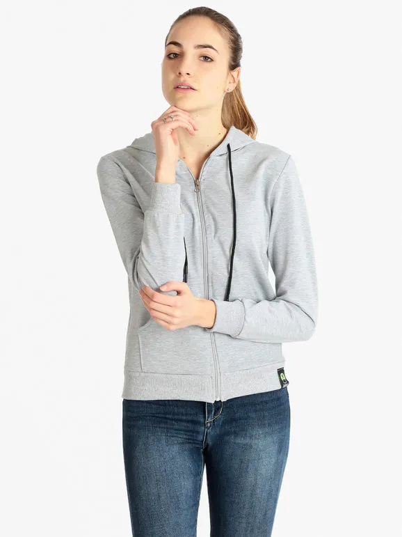 Dekuba Sudadera ligera de mujer con cremallera y capucha