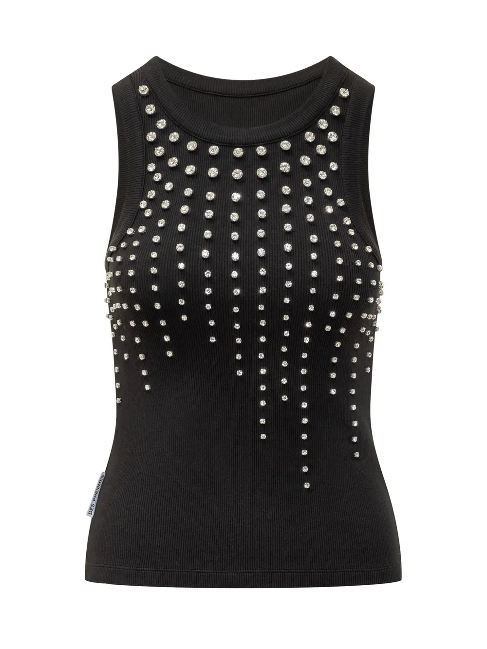 DES PHEMMES Tank Top with Rhinestones