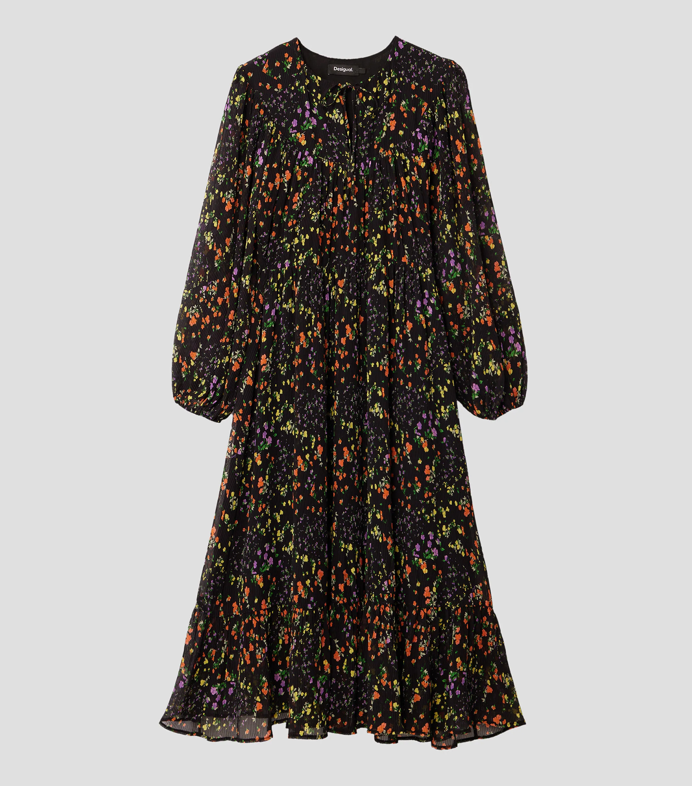 Desigual Vestido midi con manga larga Kansas City Mujer