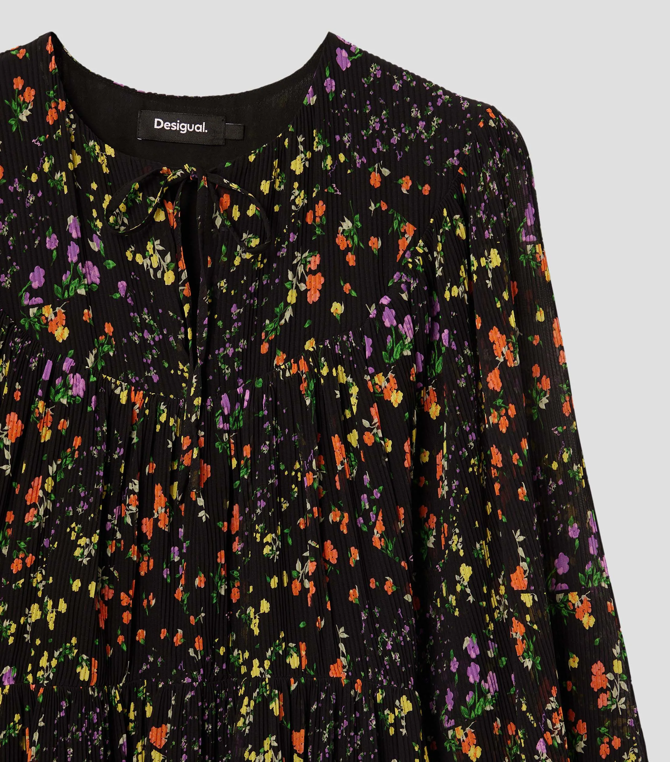 Desigual Vestido midi con manga larga Kansas City Mujer