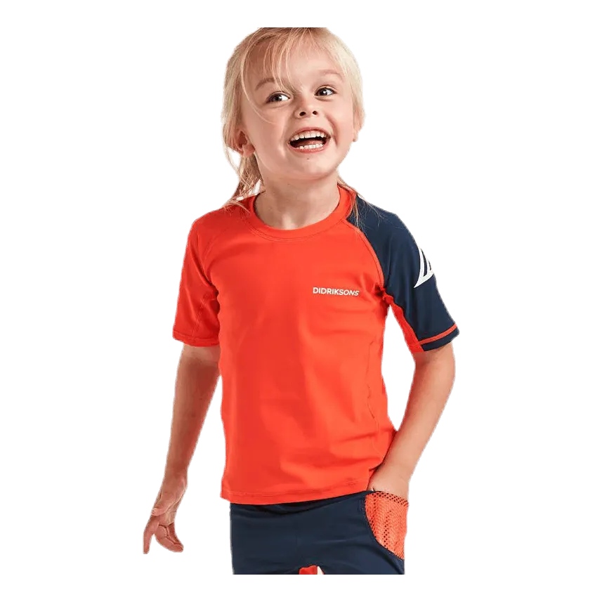 Didriksons Surf Kids SS UV Top Orange
