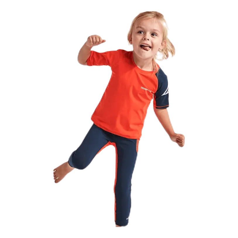 Didriksons Surf Kids SS UV Top Orange
