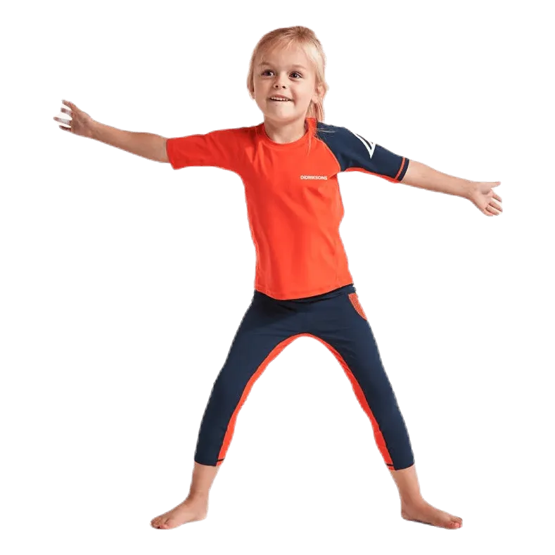 Didriksons Surf Kids SS UV Top Orange