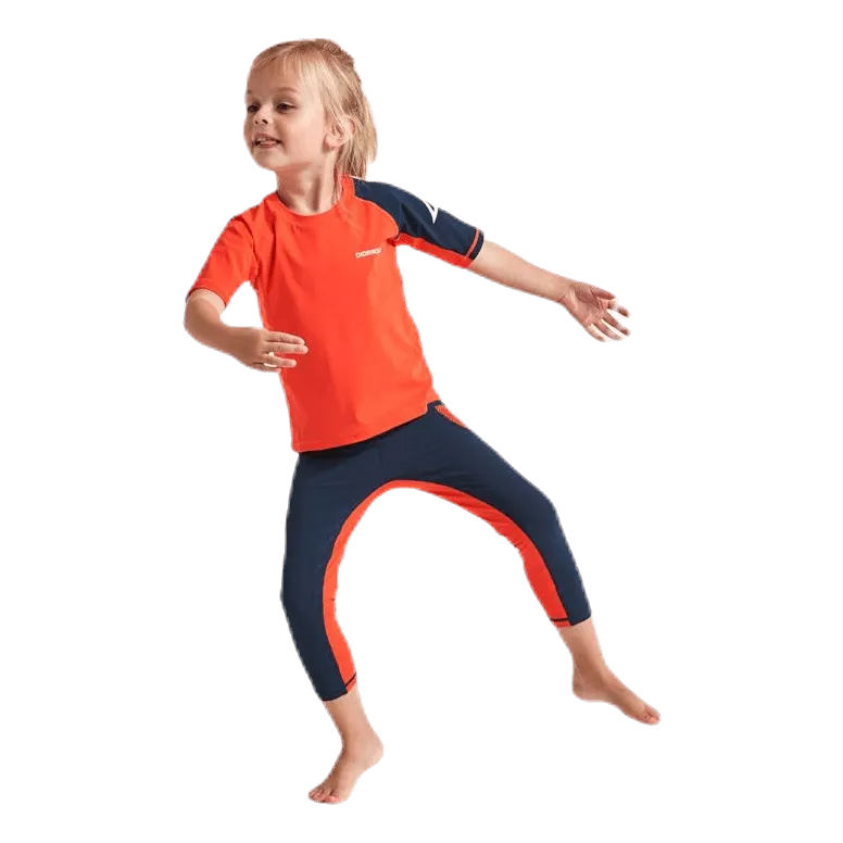 Didriksons Surf Kids SS UV Top Orange