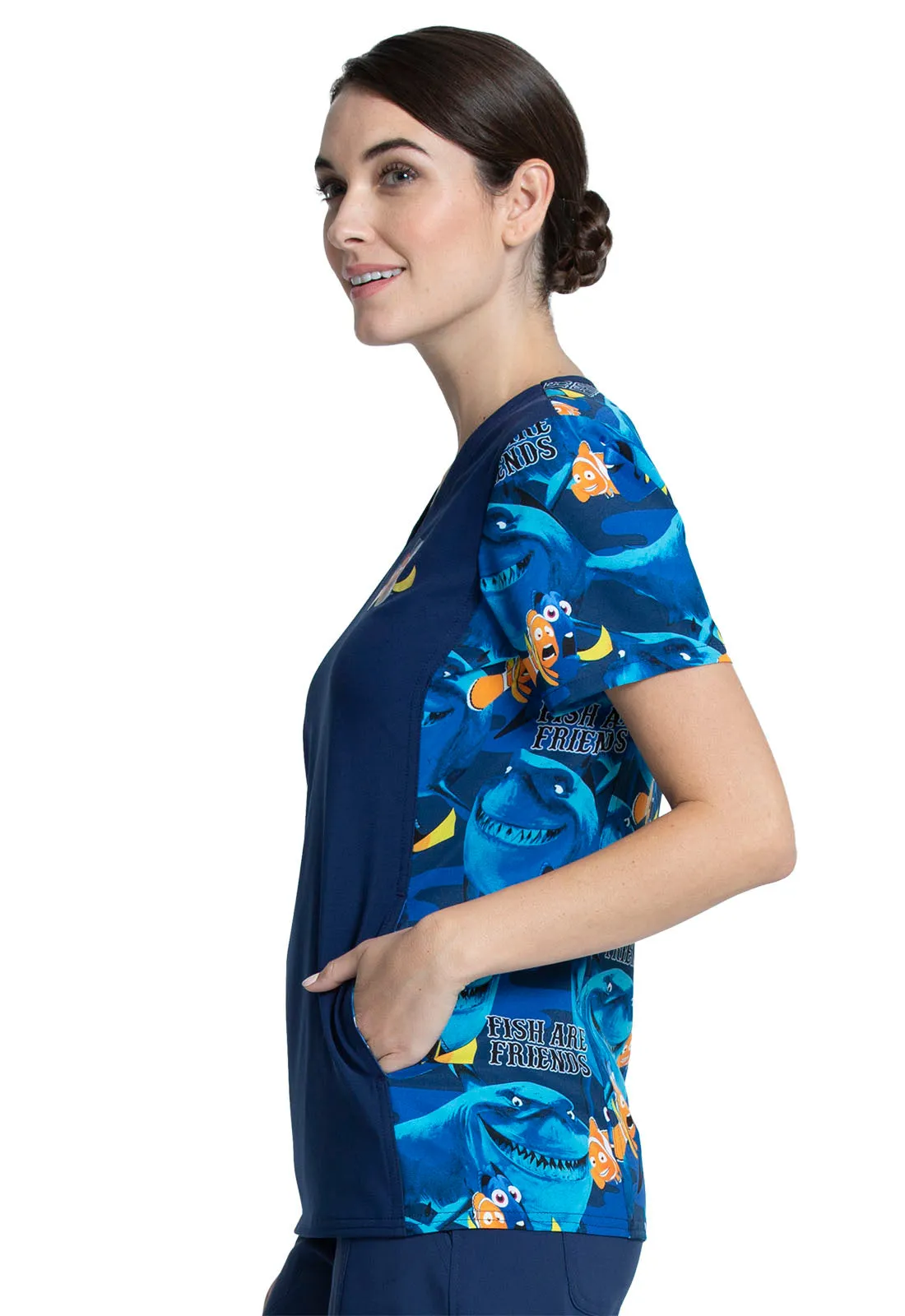 DISNEY NEMO VNECK TOP IN FISH ARE FRIENDS