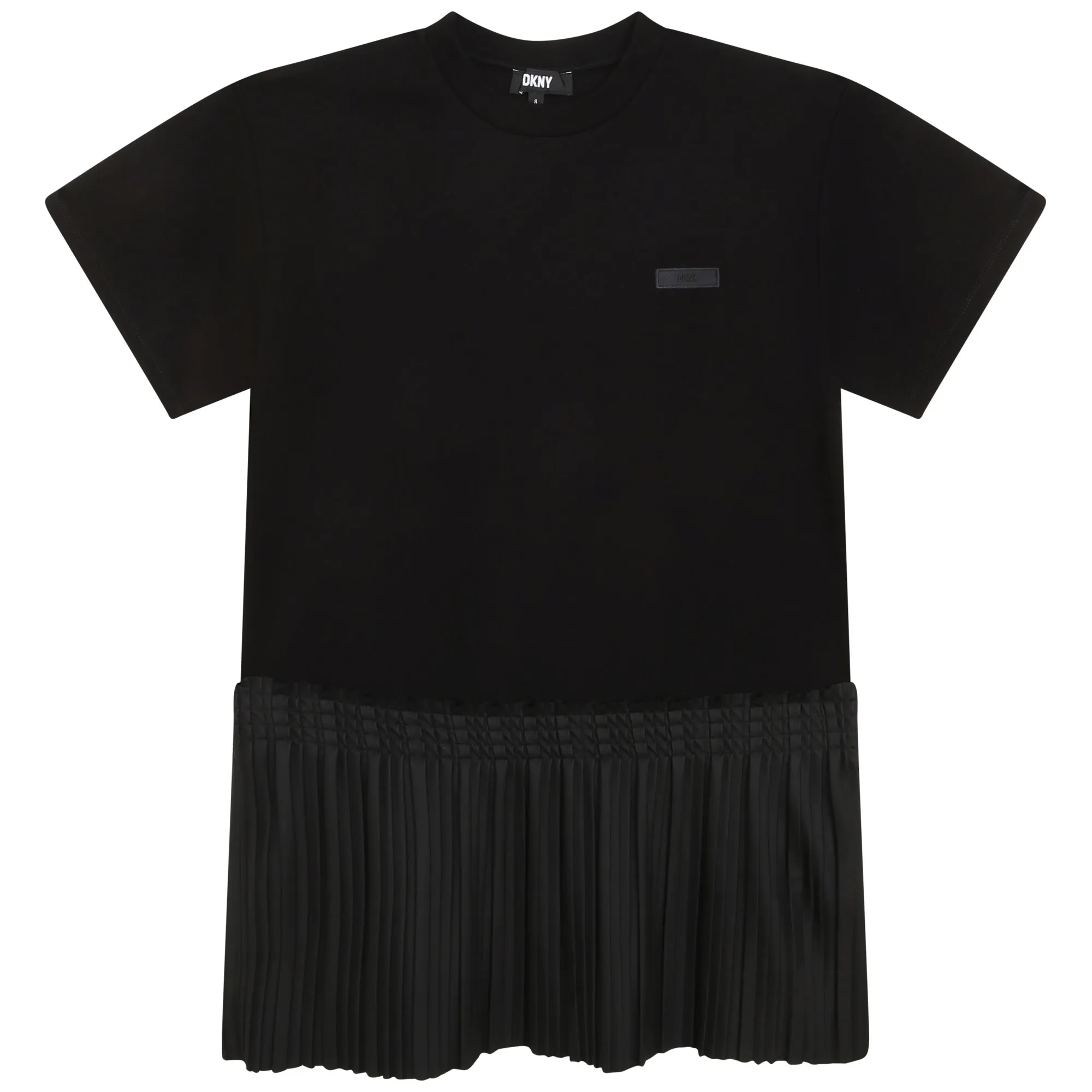DKNY Vestido plisado bimateria