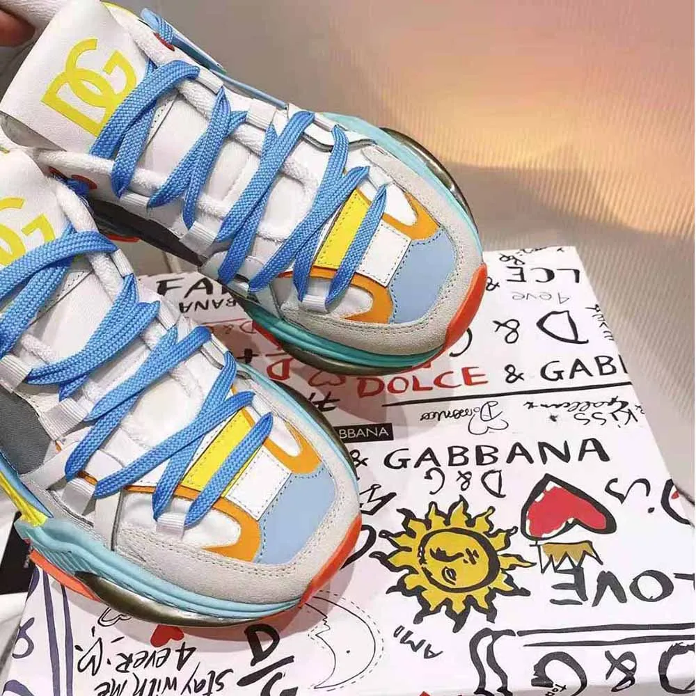 DOLCE GABBANA D&G ZAPATILLAS AIRMASTER UNISEX DE MATERIALES MIXTOSAZUL