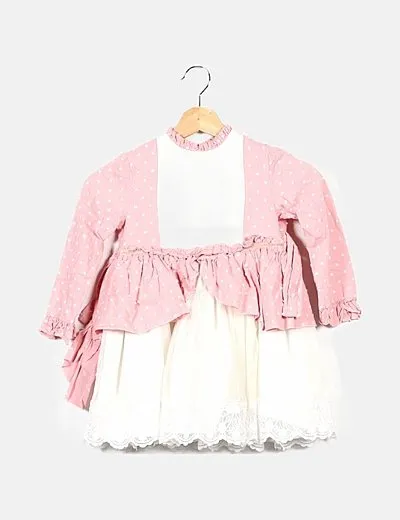 Dolce Petit Vestido bicolor combinado