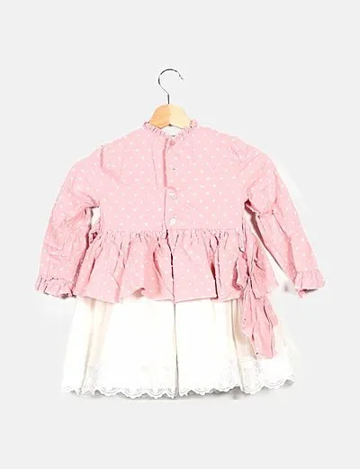 Dolce Petit Vestido bicolor combinado