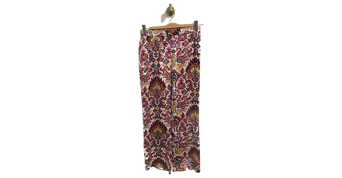 DRIES VAN NOTEN Pantalón T.Poliéster Internacional S Multicolor 