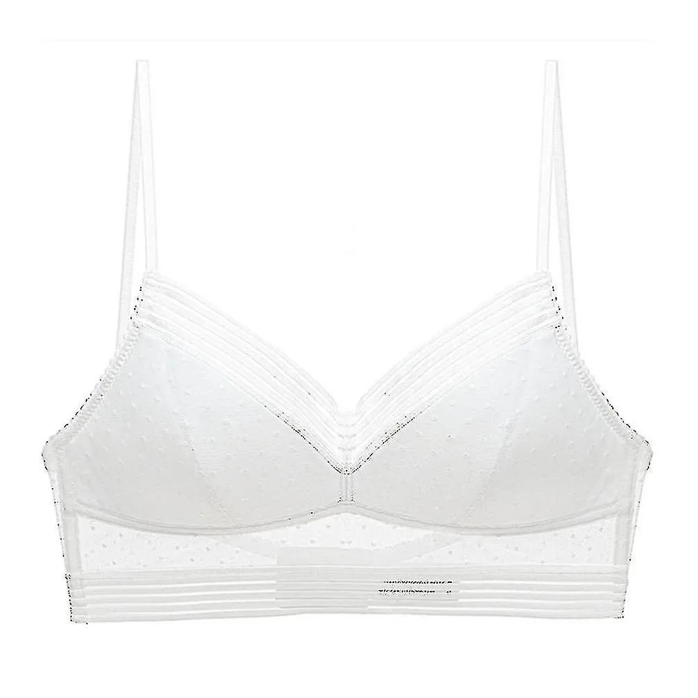 Espalda Baja Confort Lifting Bra Lace Bralette Bralette Dot Mesh Ultra Thin Ladies Women Crop Top Bra