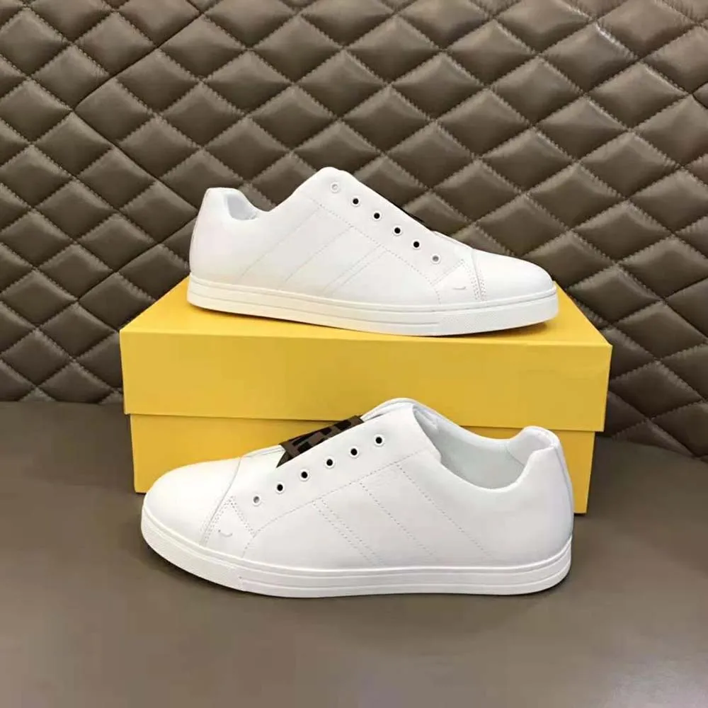 FENDI HOMBRE ZAPATILLAS SLIPONS DE CUERO BLANCO