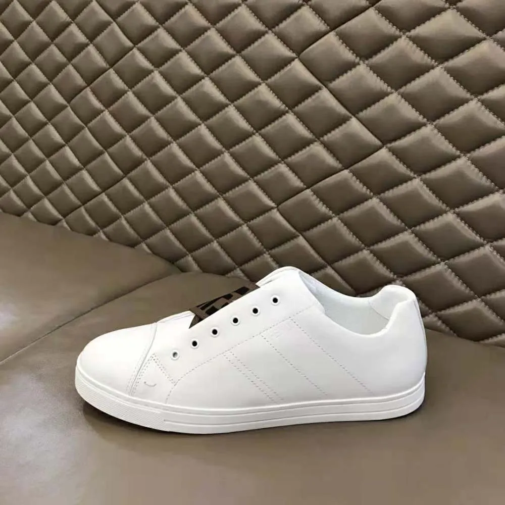 FENDI HOMBRE ZAPATILLAS SLIPONS DE CUERO BLANCO