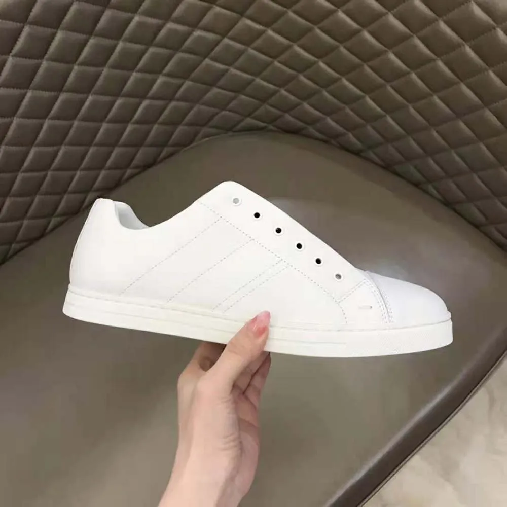 FENDI HOMBRE ZAPATILLAS SLIPONS DE CUERO BLANCO