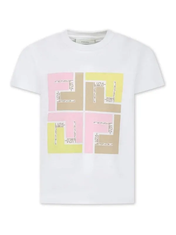 FENDI JR CAMISETA  BLANCO