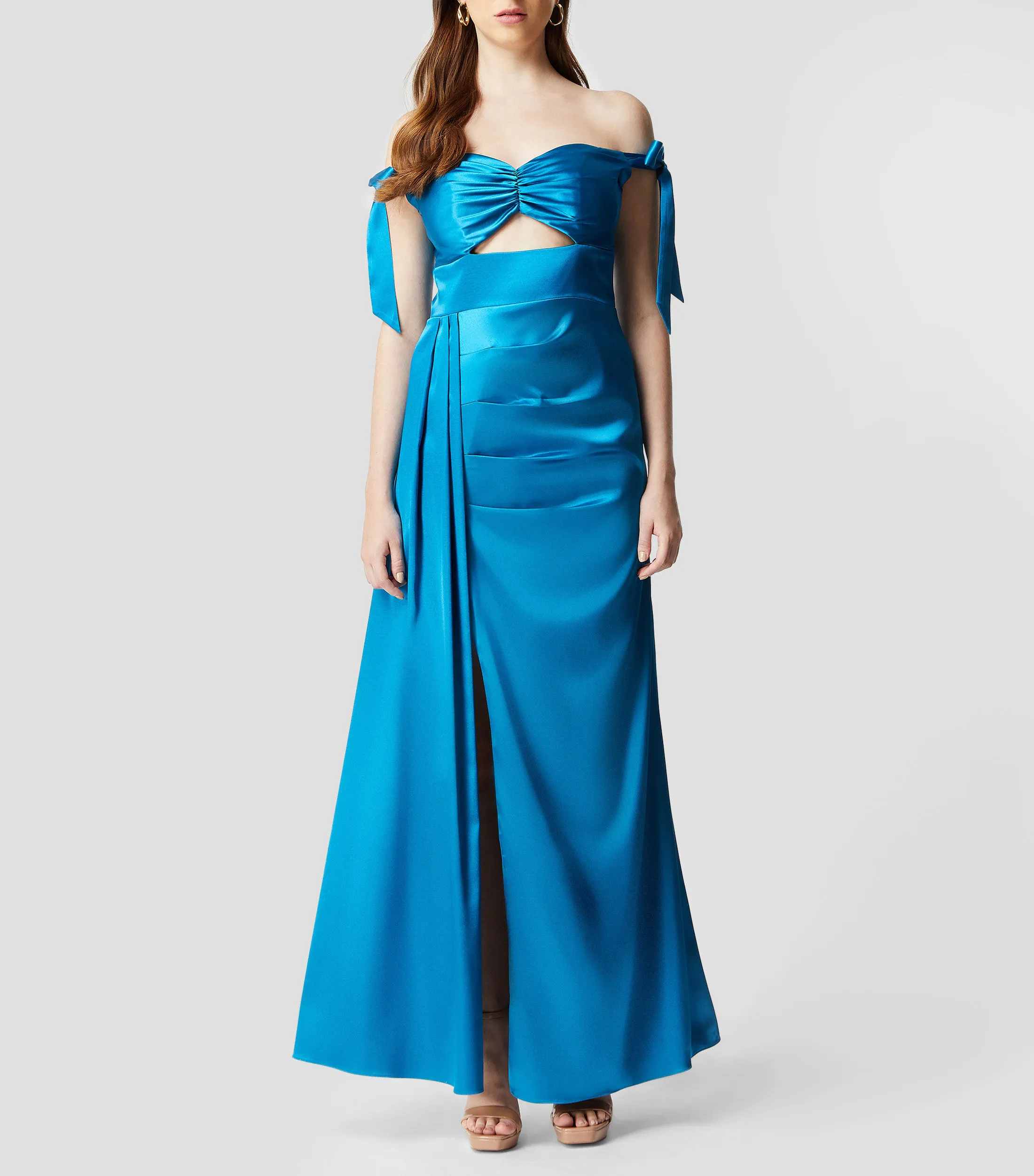 Gloriance Design Vestido de fiesta largo liso sin mangas Mujer