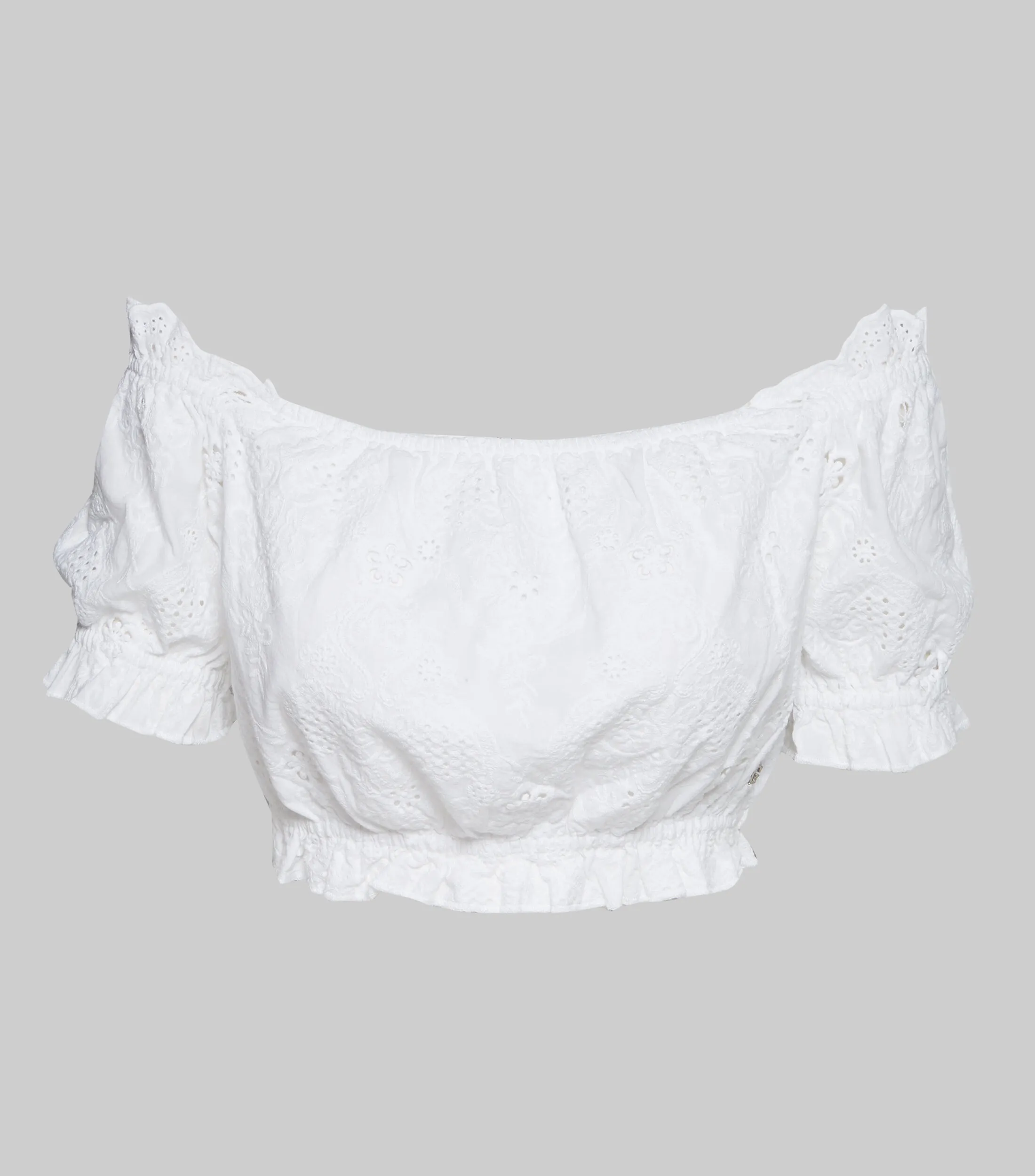 Guess Blusa con crochet manga corta Mujer