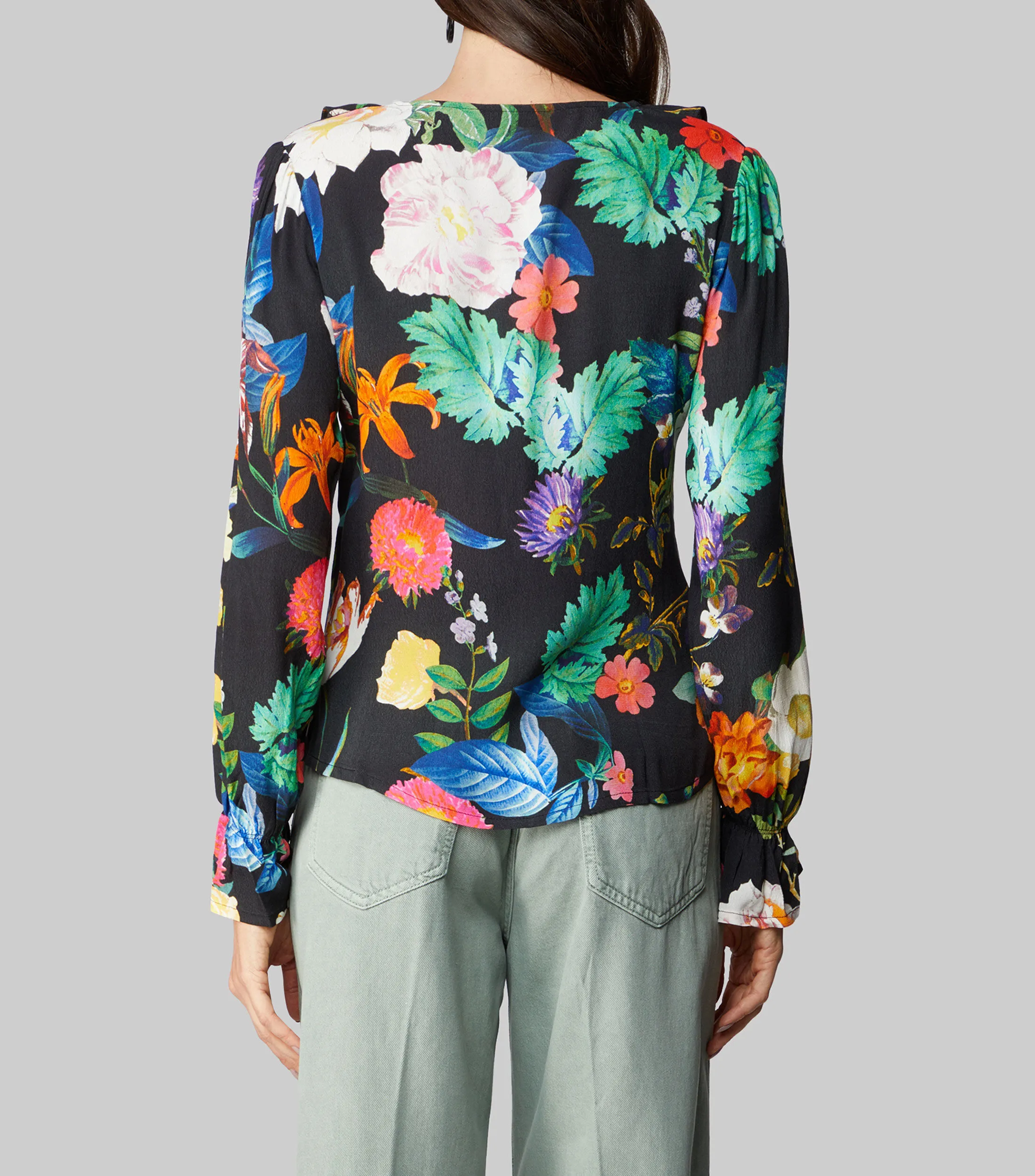 Guess Blusa estampada manga larga Mujer