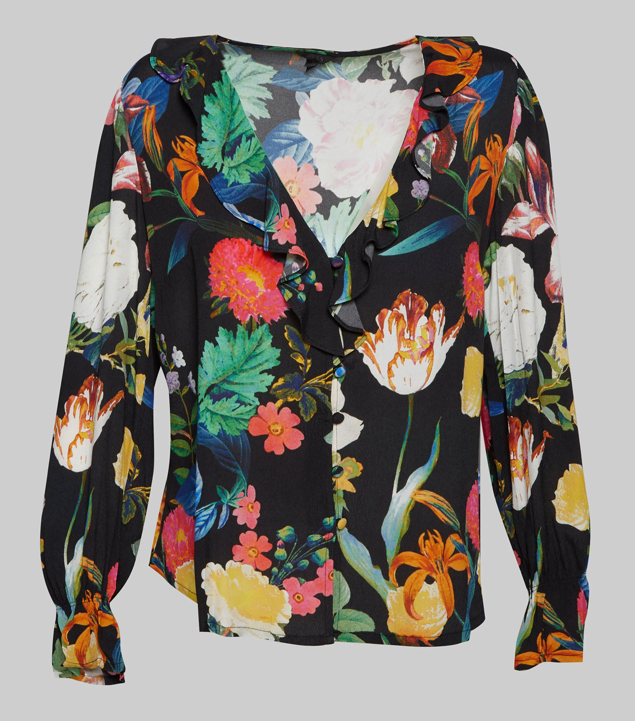 Guess Blusa estampada manga larga Mujer
