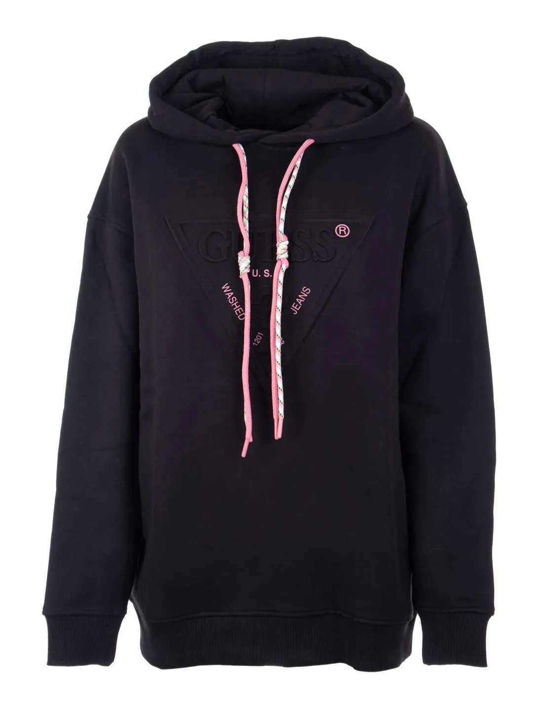 GUESS  SUDADERA NEGRA W3YQ09K9Z21 MUJER